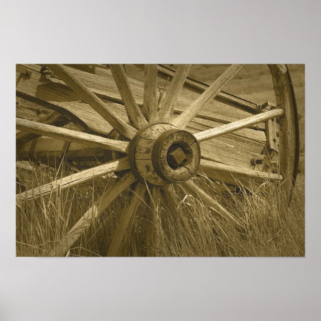 Bodie Wagon Wheel Sepia Poster 2 (Front)