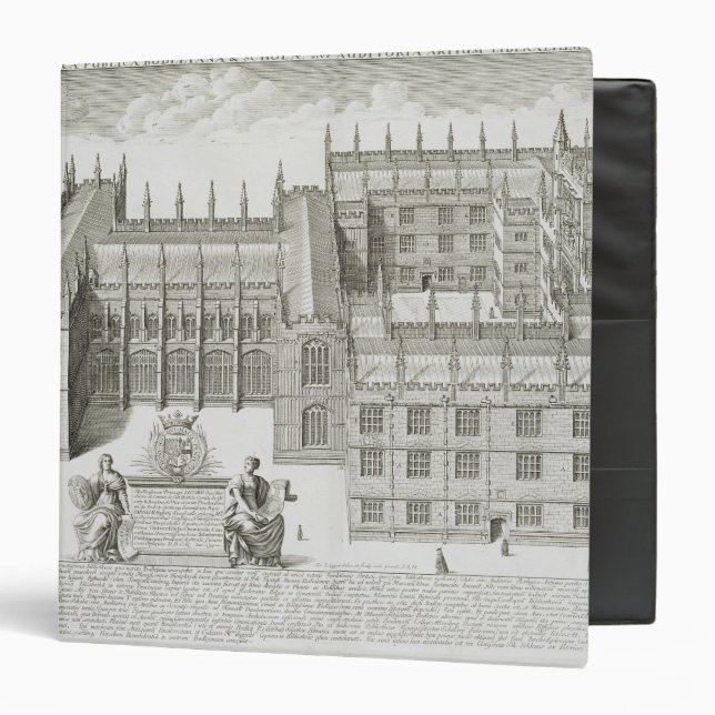 Bodleian Library, Oxford, from 'Oxonia Illustrata' 3 Ring Binder (Front/Inside)