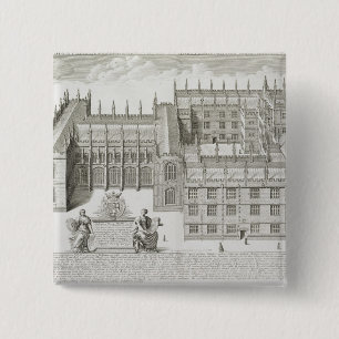 Bodleian Library, Oxford, from 'Oxonia Illustrata' Button