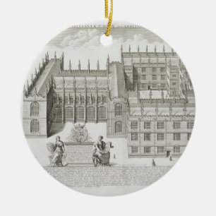 Bodleian Library, Oxford, from 'Oxonia Illustrata' Ceramic Ornament