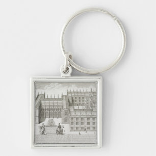 Bodleian Library, Oxford, from 'Oxonia Illustrata' Keychain