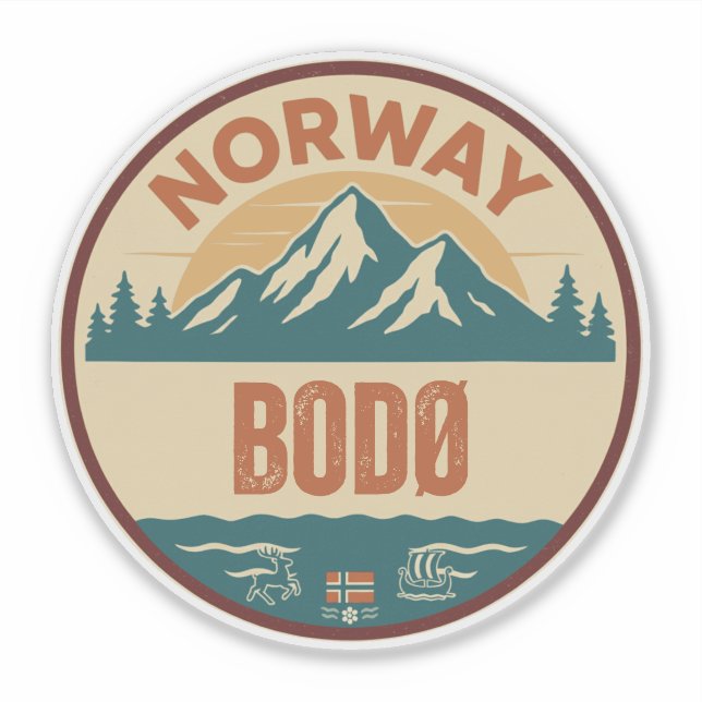 Bodø, Norge Norway Sticker (Front)