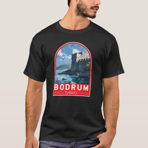 Bodrum Castle Turkey Travel Art Vintage T_Shirt