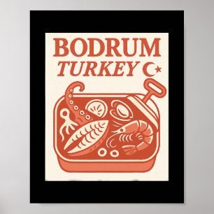 Bodrum Turkey Souvenir Turkish Food And Travel Des Poster