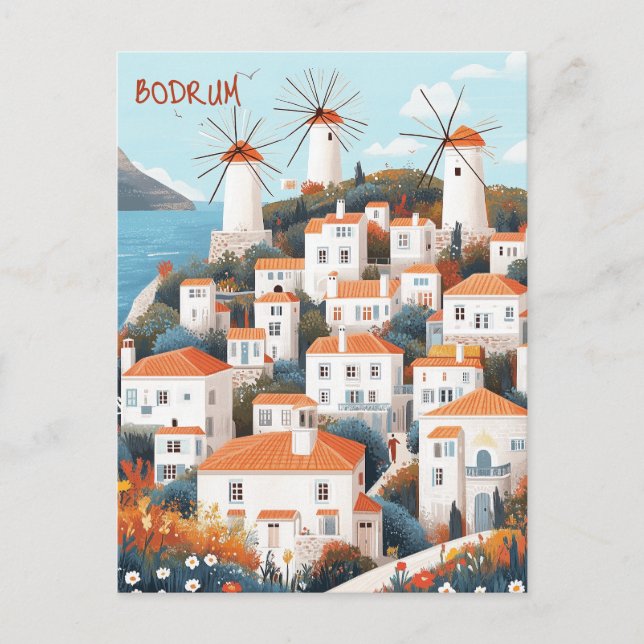 Bodrum Turkiye Travel Postcard (Front)