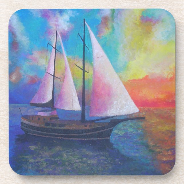 Bodrum Turquoise Coast Gulet Cruise Drink Coaster (Front)