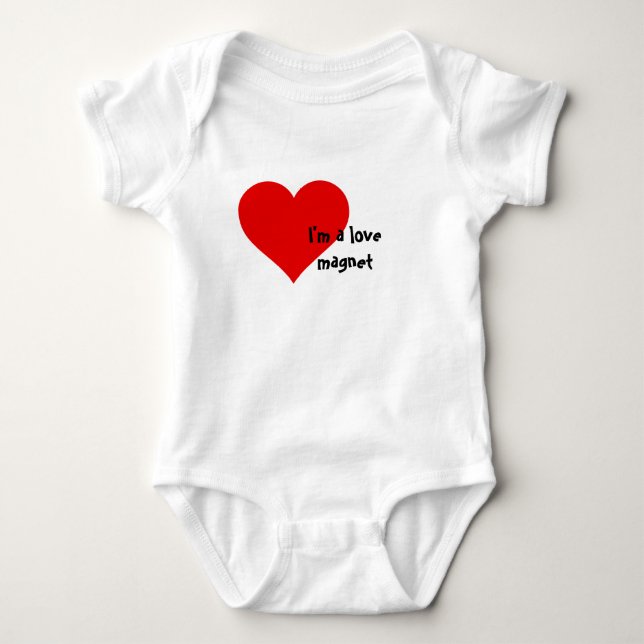 Body 0-24m I'm a love magnet Baby Bodysuit (Front)