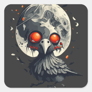 Body and Moon Square Sticker