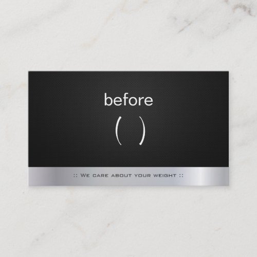 Body Before and After Weight Loss Coach Trainer Business Card