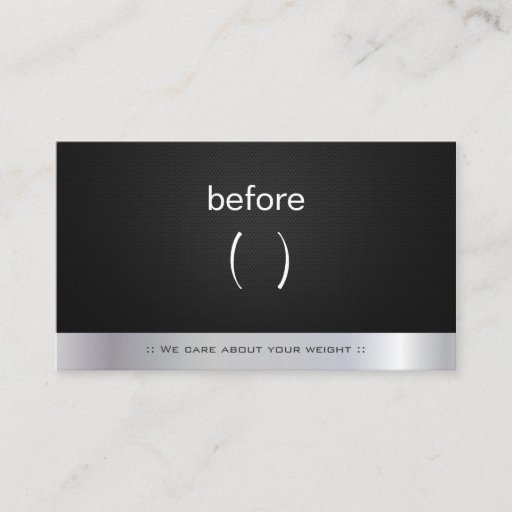 Customizable Body Before and After Weight Loss Coach Trainer Business Cards
