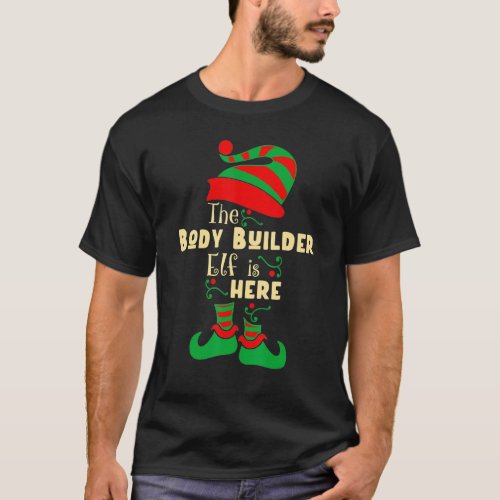 Body Builder Elf Christmas Matching Family Christm T_Shirt