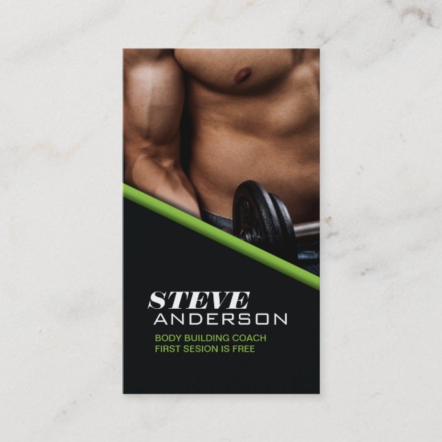 BODY BUILDING COACH BUSINESS CARD (Front)