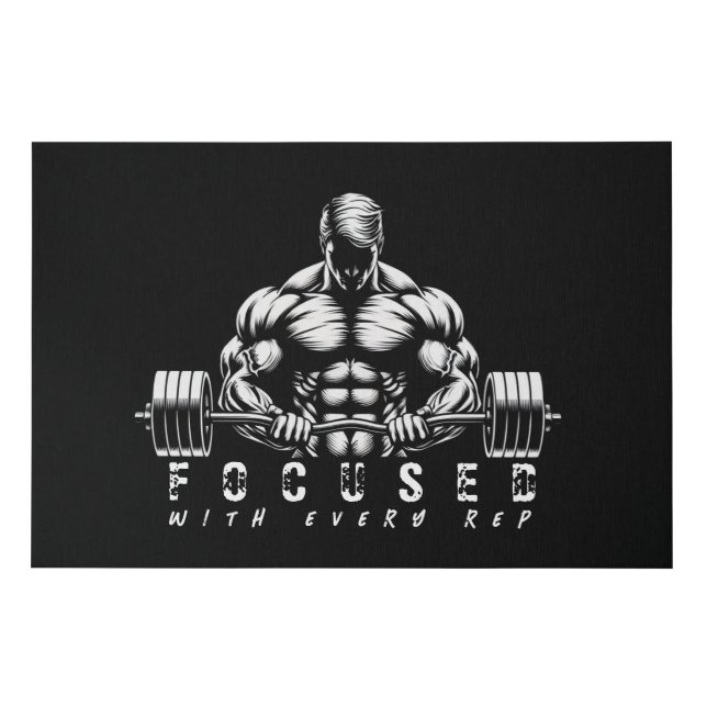 Body Building-Fitness Faux Canvas Print (Front)