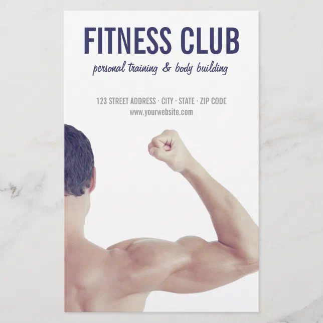 Body Building Gym Fitness Personal Training Flyer | Zazzle