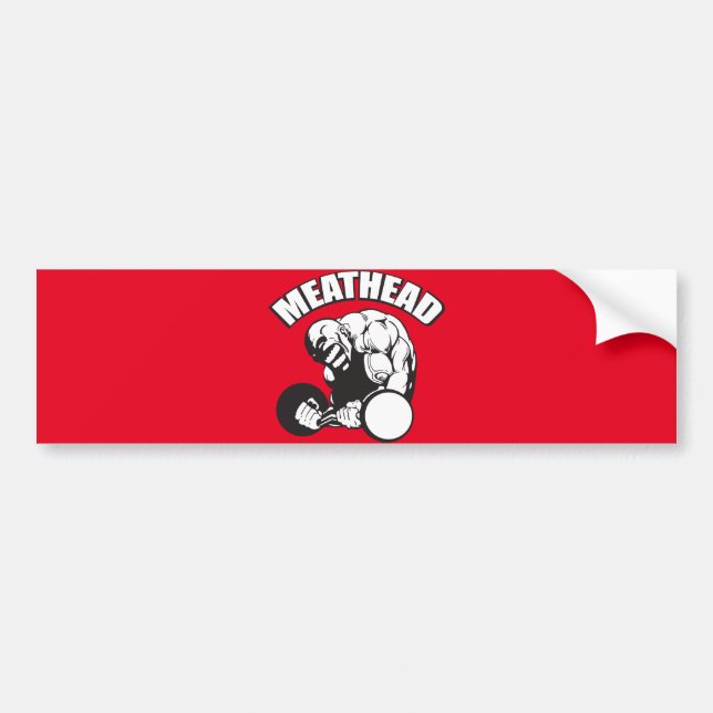 "Body building" Humor - MEATHEAD Bumper Sticker (Front)