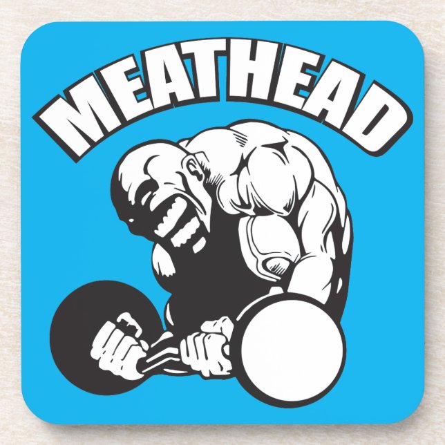 "Body building" Humor - MEATHEAD Coaster (Front)