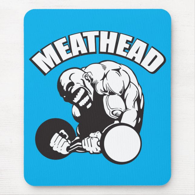 "Body building" Humor - MEATHEAD Mouse Pad (Front)