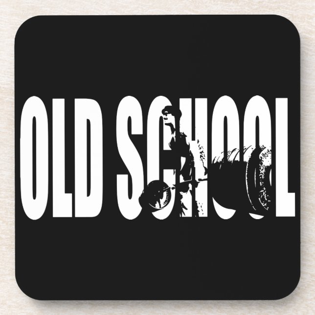 Body Building Motivation - Old School Strength Drink Coaster (Front)