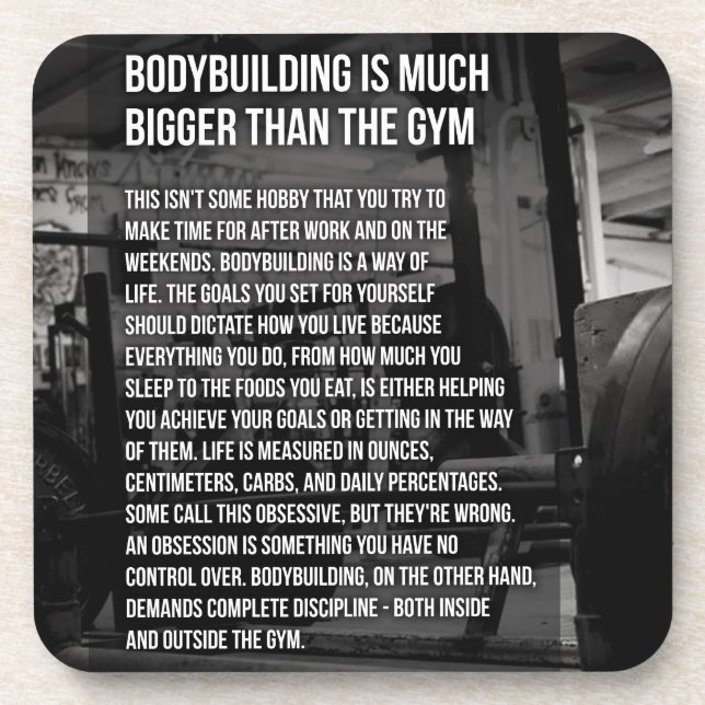 "Body building" Motivational Beverage Coaster (Front)