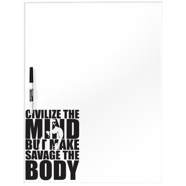 "Body building" Motivational Dry-Erase Board (Front)