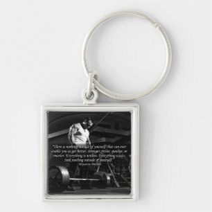 "Body building" Motivational Keychain
