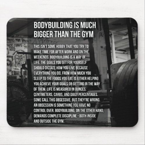 Body building Motivational Mouse Pad