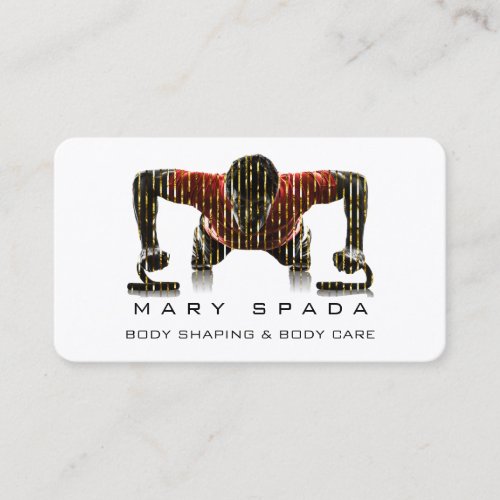 Body Building Shaping Fitness Sclupting White Business Card