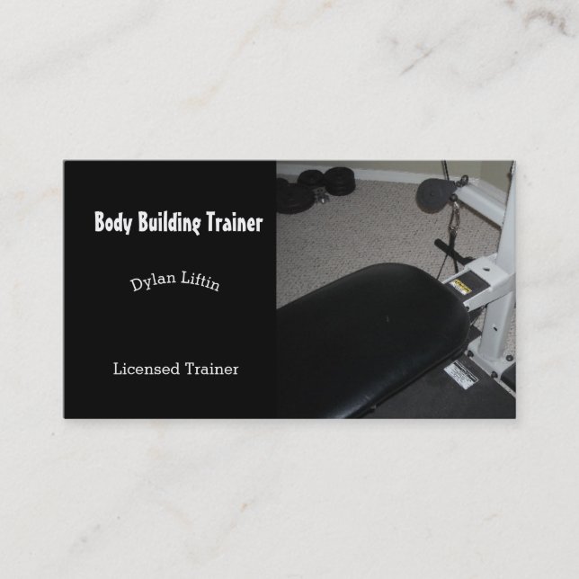 Body Building Trainer Business Card (Front)