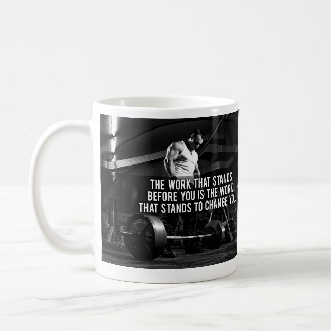 "Body building" Workout Motivational Coffee Mug (Left)
