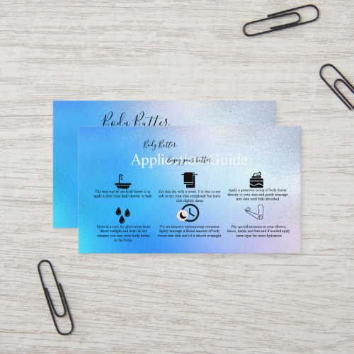 Body Butter Application Guide Colorful Glam    Business Card