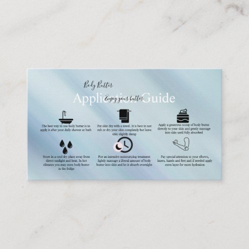 Body Butter Application Guide Colorful Glam   Business Card