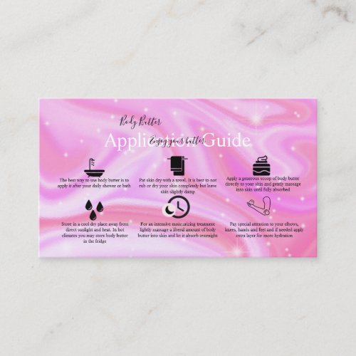 Body Butter Application Guide Colorful Glam    Business Card