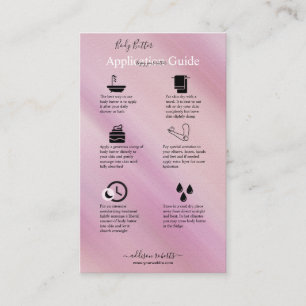 Body Butter Application Guide Elegant Glam Business Card