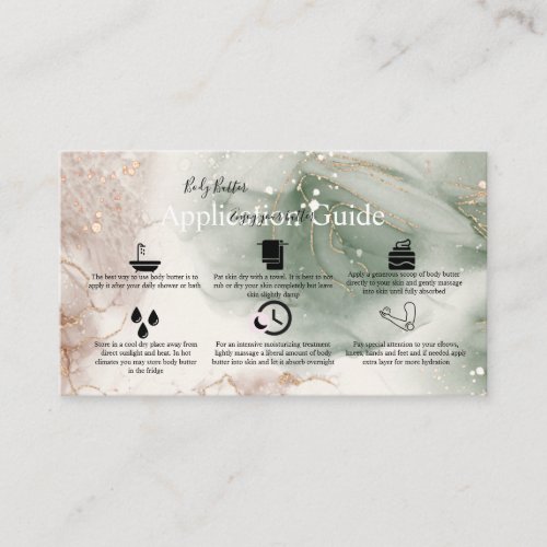 Body Butter Application Guide Modern Elegant  Business Card