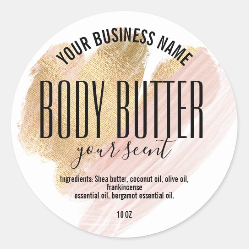 body butter homemade  product label skincare spa