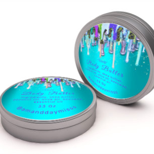 Body Butter Packaging Online Beauty Ocean Drips Classic Round Sticker