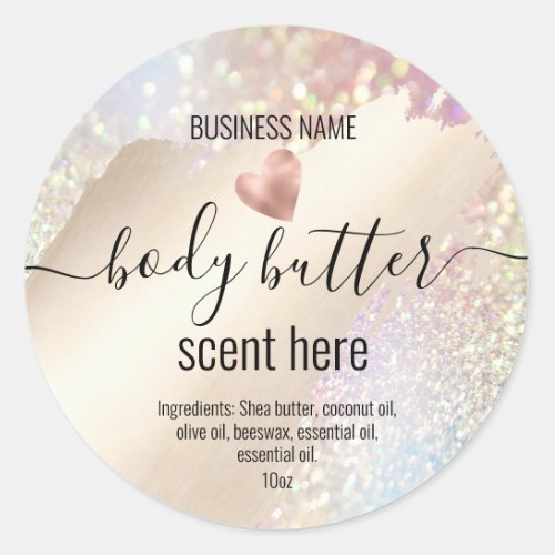 body butter soap bath candle modern product label