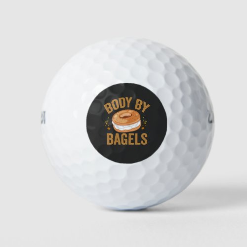 Body By Bagels Funny Jewish Hanukkah Donut Gift Golf Balls