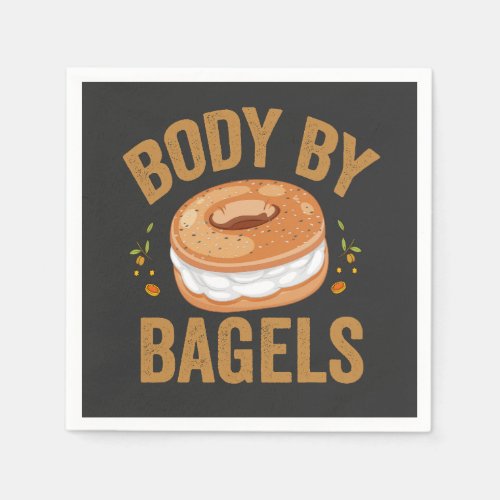 Body By Bagels Funny Jewish Hanukkah Donut Gift Napkins