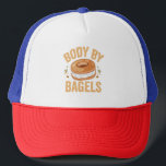 Body By Bagels Funny Jewish Hanukkah Donut Gift Trucker Hat<br><div class="desc">hanukkah, passover, yiddish, chanukah, jewish, menorah, jew, gift, birthday, bagel</div>