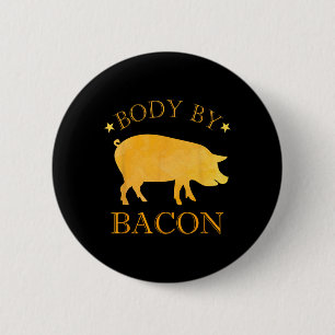 Body By Bycon Bbq Grilling Ham Loving Men's Funny  Button