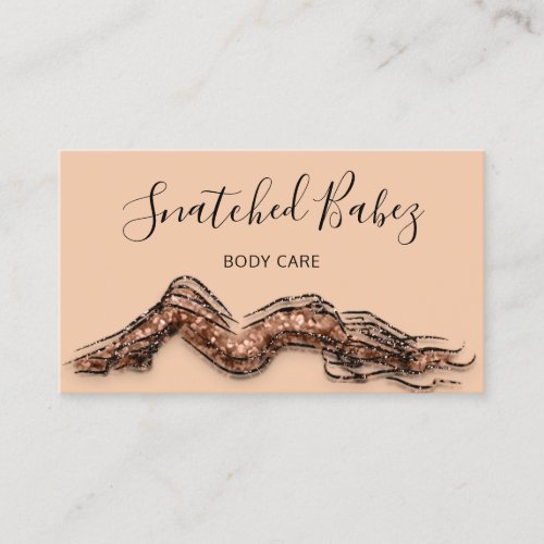 Body Care Sculpting QRCODE Brown Rose  Business Card