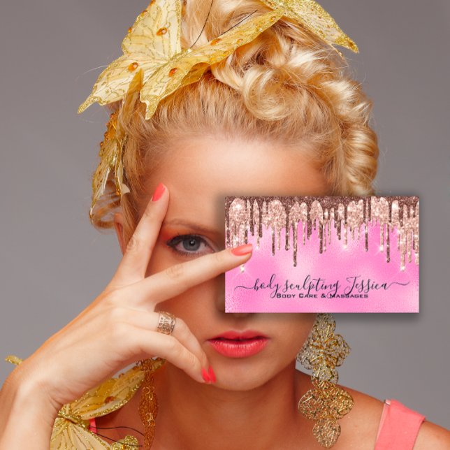 Body Care Sculpting QRCode Logo Silver Glam Business Card (Body Care Sculpting QRCode Logo Silver Glam Business Card)