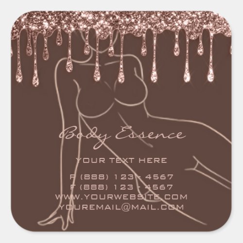 Body Care Shaping Soap Balm Cosmetic Spa Studio Square Sticker