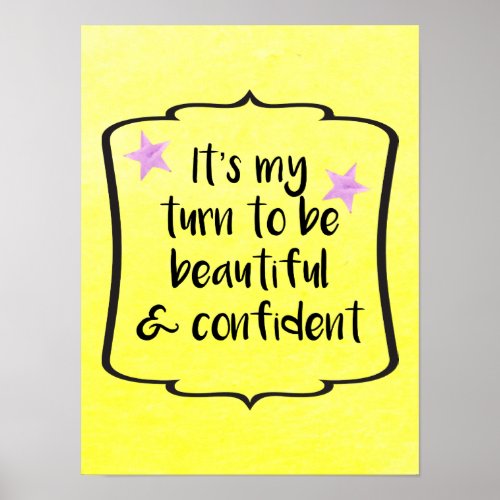 Body Confidence Motivational Inspirational Quote Poster