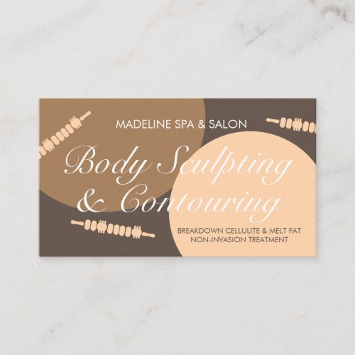 Body Contouring Body Sculpting Massage Earthy Tone Business Card