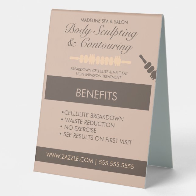 Body Contouring Body Sculpting Massage  Table Tent (Front)