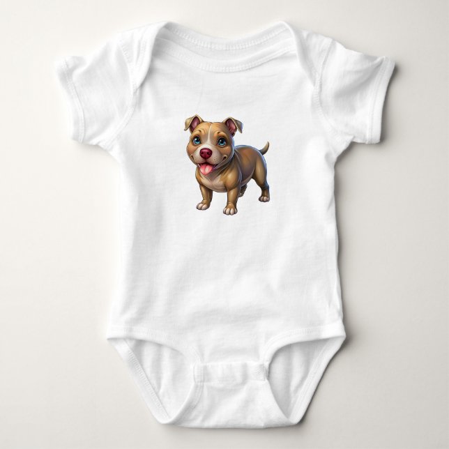 Body for baby "Pitbull Baby" Baby Bodysuit (Front)
