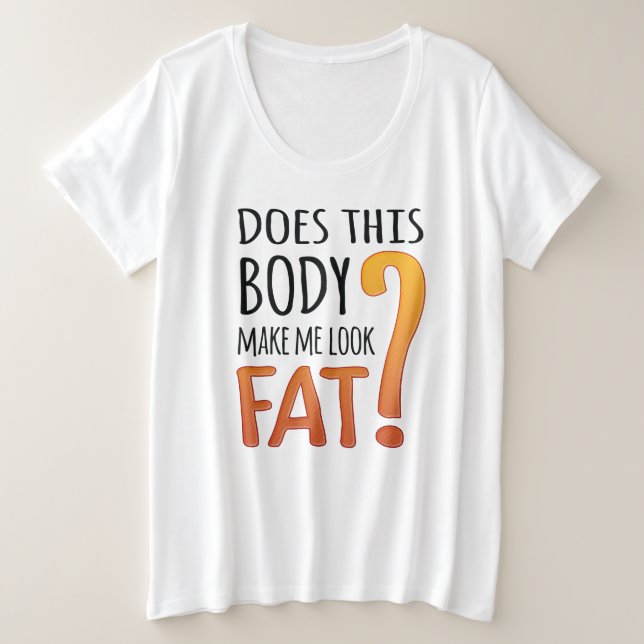 Body Image - Postive Thinking Plus Size T-Shirt (Design Front)
