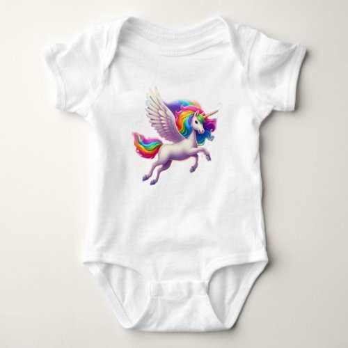 Body in Jersey for Babies Unicorn Baby Bodysuit